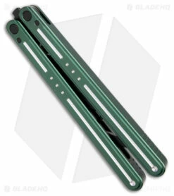 Nabalis The Morse Butterfly Balisong Trainer Green Aluminum (3.75" Steel) -Kershaw Sales Shop Nabalis The Morse Butterfly Balisong Trainer Green Aluminum Black BHQ 175011 jr side
