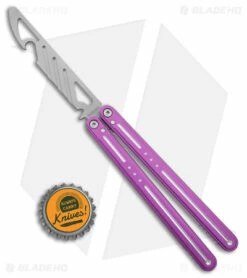 Nabalis The Morse Butterfly Balisong Trainer Purple Aluminum (3.75" Steel) -Kershaw Sales Shop Nabalis The Morse Butterfly Balisong Trainer Purple Aluminum Steel BHQ 175013 jr bottlecap