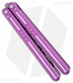 Nabalis The Morse Butterfly Balisong Trainer Purple Aluminum (3.75" Steel) -Kershaw Sales Shop Nabalis The Morse Butterfly Balisong Trainer Purple Aluminum Steel BHQ 175013 jr side