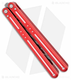 Nabalis The Morse Butterfly Balisong Trainer Red Aluminum (3.75" Steel) -Kershaw Sales Shop Nabalis The Morse Butterfly Balisong Trainer Red Aluminum Steel BHQ 175009 jr side