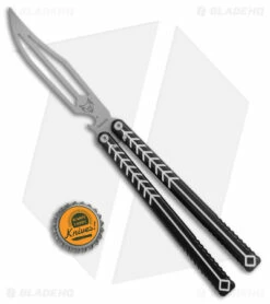 Nabalis + Will Hirsch The Vulp Butterfly Balisong Trainer Black Al (4.4" BB) -Kershaw Sales Shop Nabalis Vulp Butterfly Balisong Trainer Black BHQ 156944 jr bottlecap