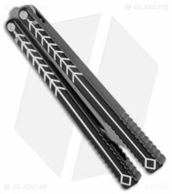 Nabalis + Will Hirsch The Vulp Butterfly Balisong Trainer Black Al (4.4" BB) -Kershaw Sales Shop Nabalis Vulp Butterfly Balisong Trainer Black BHQ 156944 jr side