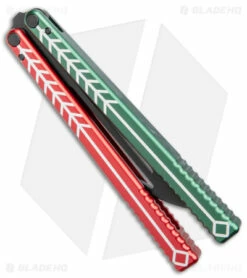 Nabalis Vulp Butterfly Balisong Trainer Red/Green (4.4" Black) 7 Nabalis Vulp Butterfly Balisong Trainer Red/Green (4.4" Black) -Kershaw Sales Shop Nabalis Vulp Butterfly Balisong Trainer Red and Green Black HW Black BHQ 176845 jr side