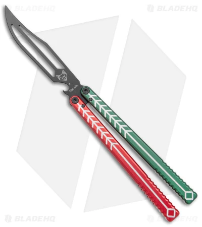 Nabalis Vulp Butterfly Balisong Trainer Red/Green (4.4" Black) 1 Nabalis Vulp Butterfly Balisong Trainer Red/Green (4.4" Black)