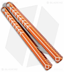 Nabalis + Will Hirsch The Vulp Butterfly Balisong Trainer Orange Al (4.4" BB) -Kershaw Sales Shop Nabalis Will Hirsch The Vulp Butterfly Balisong Trainer Orange BB BHQ 174998 jr side