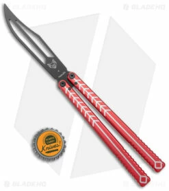 Nabalis + Will Hirsch The Vulp Butterfly Balisong Trainer Red (4.4" Black) -Kershaw Sales Shop Nabalis Will Hirsch The Vulp Butterfly Balisong Trainer Red Black BHQ 175006 jr bottlecap