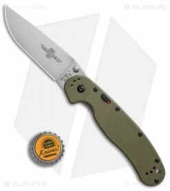 Ontario RAT Model 1A Spring Assisted Knife OD Green G-10 (3.625" Satin) 8870OD -Kershaw Sales Shop Ontario RAT 1A OD Green G10 satin BHQ 59356 er bottlecap
