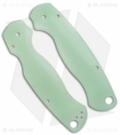 Flytanium Custom Natural Jade G-10 Lotus Scales For Spyderco Paramilitary 2