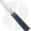 Pena Knives Mid-Tech Penasong Butterfly Knife Blue Titanium (4.5" Satin)