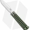 Pena Knives Mid-Tech Penasong Butterfly Knife Green Titanium (4.5" Satin)