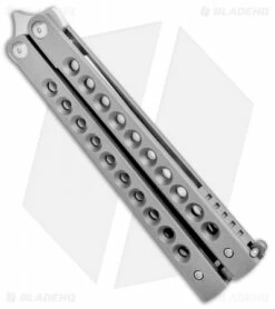 Pena Knives Mid-Tech Penasong Butterfly Knife Titanium (4.5" Satin) 6 Pena Knives Mid-Tech Penasong Butterfly Knife Titanium (4.5" Satin) -Kershaw Sales Shop Pena Knives Production Penasong Ti BHQ 95358 jr side