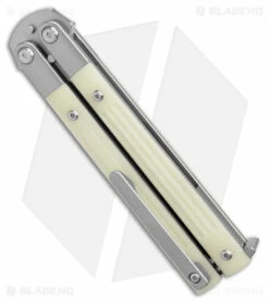 Prometheus SPD Invictus-Balisong GID / Glow In The Dark (3.75" Bead Blast/Satin) -Kershaw Sales Shop Prometheus SPD Invictus Balisong GID Glow in the Dark BB Satin BHQ 180077 jr side