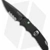 Pro-Tech Lerch TR-5 Skull Custom Spring Assisted Knife Black (3.25" Black Serr)