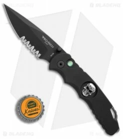Pro-Tech Lerch TR-5 Skull Custom Spring Assisted Knife Black (3.25" Black Serr) -Kershaw Sales Shop Protech Lerch TR 5 skull custom black black serr BHQ 74506 er bottlecap