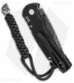 Pro-Tech Lerch TR-5 Ltd. Edition Skull Spring Assisted Knife (3.25" Damascus) -Kershaw Sales Shop Protech lerch TR 5 ltd skull damascus BHQ 52203 er side