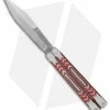 REVO Nexus Balisong Butterfly Knife Red Two Tone Aluminum (4" Stonewash)