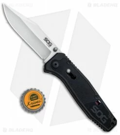 SOG Flare Clip Point Assisted Opening Knife (3.5" Satin) FLA1001-CP -Kershaw Sales Shop SOG Flare CP Assisted Satin FLA1001 CP BHQ 80610 jr bottlecap