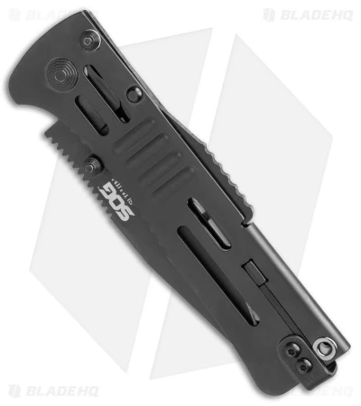 SOG SlimJim Black Assisted Opening Knife (3.18" Black Plain) SJ-32 2 SOG SlimJim Black Assisted Opening Knife (3.18" Black Plain) SJ-32 - Image 2