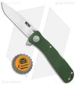 SOG Twitch II Spring Assisted Knife Moss (2.68" Satin) TWI210-BX -Kershaw Sales Shop SOG Twitch II SA Moss Satin TWI210 BX BHQ 104062 jr bottlecap