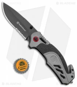 S&W S.A. Thumb Stud Spring Assisted Knife Aluminum (3.25" Black) -Kershaw Sales Shop SW S.A. Thumb Stud Spring Assisted Knife Aluminum Black BHQ 93635 kp bottle cap