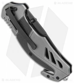 S&W S.A. Thumb Stud Spring Assisted Knife Aluminum (3.25" Black) -Kershaw Sales Shop SW S.A. Thumb Stud Spring Assisted Knife Aluminum Black BHQ 93635 kp side