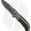 S&W S.A. Thumb Stud Spring Assisted Knife OD Green Aluminum (3.5" Black)