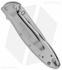 Santa Fe Stoneworks Customized Kershaw Leek A/O Knife Blue/MOP (3" Bead Blast) -Kershaw Sales Shop Santa Fe Stoneworks Customized Kershaw Leek Blue MOP BB SF1660MB BHQ 73789 jr side