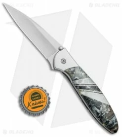 Santa Fe Stoneworks Customized Kershaw Leek A/O Knife Obsidian (3" Bead Blast) -Kershaw Sales Shop Santa Fe Stoneworks Customized Kershaw Leek Obsidian BB SF1660M BHQ 73790 jr bottlecap