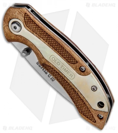 Old Timer Spring Assisted Knife Desert Ironwood (3" Mirror) 2 Old Timer Spring Assisted Knife Desert Ironwood (3" Mirror) - Image 2