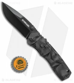 Schrade MAGIC Dual Action Spring Assisted Knife Black (3.375" Black) SCHA12B -Kershaw Sales Shop Schrade MAGIC Dual Action SA Black Black SCHA12B BHQ 61996 jr bottlecap