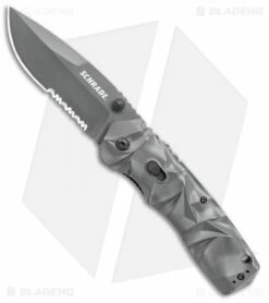Schrade MAGIC Dual Action Spring Assisted Knife Gray (3.375" Gray Serr) SCHA12S