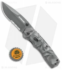 Schrade MAGIC Dual Action Spring Assisted Knife Gray (3.375" Gray Serr) SCHA12S -Kershaw Sales Shop Schrade MAGIC Dual Action SA Gray Gray Serr SCHA12S jr bottlecap 1
