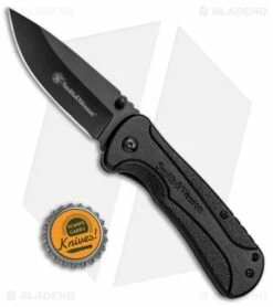Smith & Wesson Drop Point Spring Assisted Knife (3" Black) 1084304 7 Smith & Wesson Drop Point Spring Assisted Knife (3" Black) 1084304 -Kershaw Sales Shop Smith Wesson SA DP Black 1084304 BHQ 80710 jr bottlecap