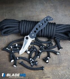 Spyderco A.T.R. 2 Compression Lock Knife Black G-10 (3.47 Satin) C70GP2 -Kershaw Sales Shop Spyderco A.T.R. 2 Compression Lock Knife Black G 10 Satin C70GP2 BHQ50819 kp on table with cut rope web