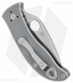 Spyderco Alcyone Liner Lock Knife Gray G-10 (2.75" Satin) C222GPGY -Kershaw Sales Shop Spyderco Alcyone LL Gray G 10 Satin BHQ 71270 jr side
