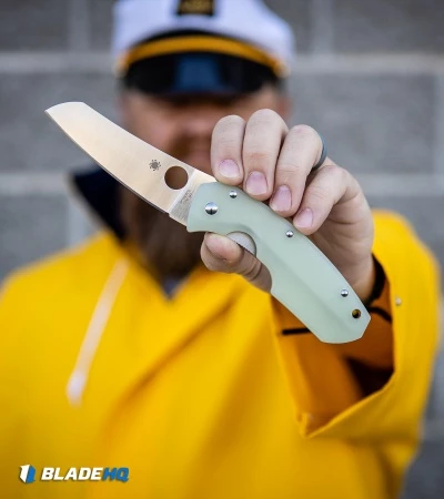 Spyderco Anso Rock Lobster Liner Lock Knife Natural G-10 (3.75" Satin CPM-M4) 5 Spyderco Anso Rock Lobster Liner Lock Knife Natural G-10 (3.75" Satin CPM-M4) - Image 5