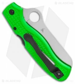Spyderco Atlantic Salt Folding Dive Knife Green FRN (3.69" Satin LC200N) -Kershaw Sales Shop Spyderco Atlantic Salt Folding Dive Knife Green FRN 3.69 Satin LC200N BHQ 116277 LS Side