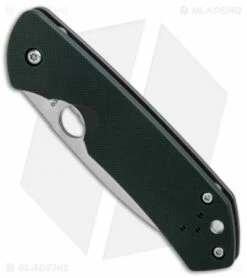 Spyderco Brouwer Frame Lock Knife Forest Green G-10 (2.77" Satin) C232GTIP 6 Spyderco Brouwer Frame Lock Knife Forest Green G-10 (2.77" Satin) C232GTIP -Kershaw Sales Shop Spyderco Brouwer Green G10 Satin BHQ 80884 er spine 2
