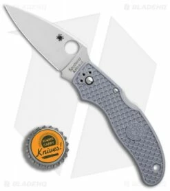 Spyderco Calypso Jr. Sprint Run Knife Gray (Aogami Super Blue) C52FPGYE -Kershaw Sales Shop Spyderco Calypso Jr Sprint Run Gray Aogami Super Blue BHQ 78695 er bottlecap