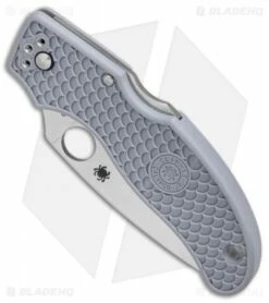 Spyderco Calypso Jr. Sprint Run Knife Gray (Aogami Super Blue) C52FPGYE -Kershaw Sales Shop Spyderco Calypso Jr Sprint Run Gray Aogami Super Blue BHQ 78695 er spine