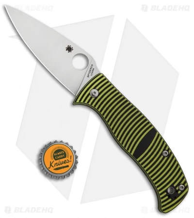 Spyderco Caribbean Compression Lock Knife Black/Yellow G-10 (Satin) C217GP 4 Spyderco Caribbean Compression Lock Knife Black/Yellow G-10 (Satin) C217GP - Image 4