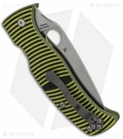 Spyderco Caribbean Compression Lock Knife Black/Yellow G-10 (Satin) C217GP 6 Spyderco Caribbean Compression Lock Knife Black/Yellow G-10 (Satin) C217GP -Kershaw Sales Shop Spyderco Caribbean Compression Lock Black Yellow G 10 Satin C217GP BHQ 67330 jr side