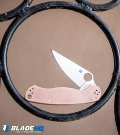Spyderco Copper Paramilitary 2 Knife (3.4" Satin REX 45) C81CUP2 -Kershaw Sales Shop Spyderco Copper Paramilitary 2 Knife Satin REX 45 C81CUP2 BHQ 96305 kp rings web
