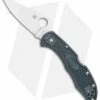 Spyderco Delica 4 Knife Flat Ground Dark Gray FRN (2.88" Satin CRU-WEAR) C11PDGY