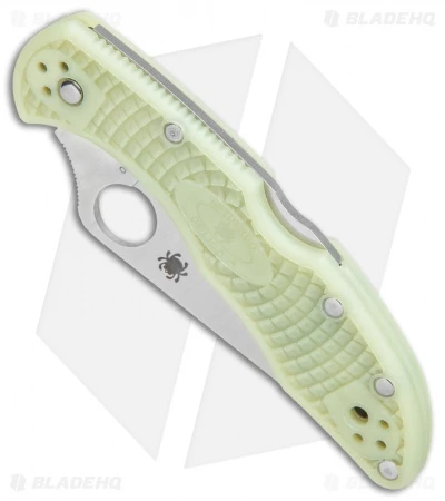 Spyderco Delica 4 Knife Flat Ground Glow Scales (2.88" Satin) C11FPGITD 2 Spyderco Delica 4 Knife Flat Ground Glow Scales (2.88" Satin) C11FPGITD - Image 2