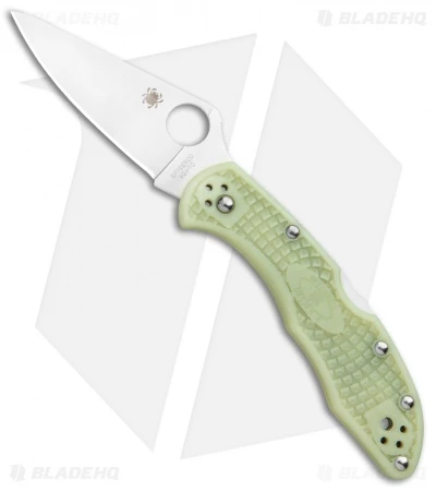 Spyderco Delica 4 Knife Flat Ground Glow Scales (2.88" Satin) C11FPGITD 1 Spyderco Delica 4 Knife Flat Ground Glow Scales (2.88" Satin) C11FPGITD