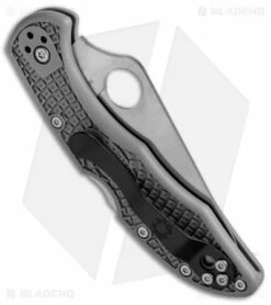 Spyderco Delica 4 Knife Flat-Ground Gray FRN (2.88" Satin) C11FPGY -Kershaw Sales Shop Spyderco Delica 4 Gray C11FPGY BHQ 5466 jr side