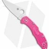 Spyderco Delica 4 Lightweight Lockback Knife Pink FRN (2.88" Satin S30V)