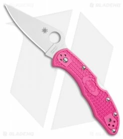 Spyderco Delica 4 Lightweight Lockback Knife Pink FRN (2.88" Satin S30V)