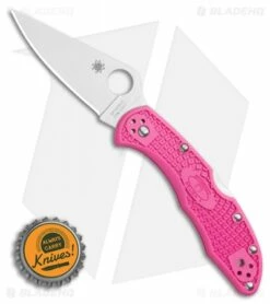 Spyderco Delica 4 Lightweight Lockback Knife Pink FRN (2.88" Satin S30V) -Kershaw Sales Shop Spyderco Delica 4 Lightweight Lockback Knife Pink FRN 2.88 Satin S30V BHQ 116280 LS Bottlecap5D
